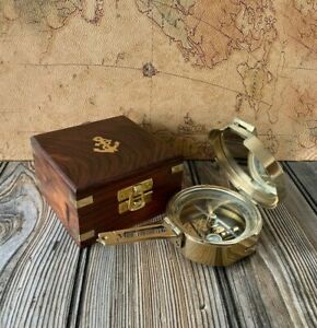 Brass Brunton Pocket Compass Nautical Gift