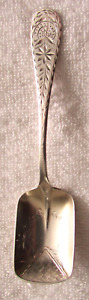 Engraved No Towle Sterling Silver Sugar Shell Spoon