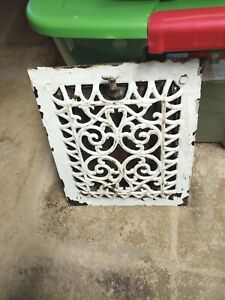 Vintage Cast Iron Floor Wall Grate Register Heating Vent 10 X 12 With Back