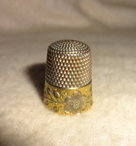 Antique Vintage 10k Yellow Gold Thimble Heavier Marked Signed