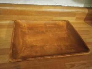 Carved Wooden Dough Bowl Primitive Wood Trencher Tray Rustic Home Decor 7 5 10 