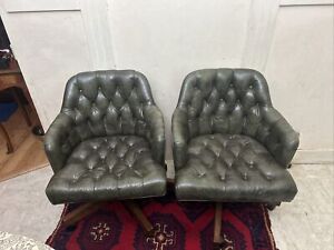 Pair Of Modern Vintage Swivel Chairs