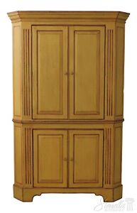 L56916ec Primitive Style Paint Decorated Corner Cabinet Cupboard