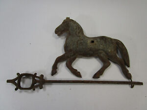 Vintage Antique Running Horse Weathervane Hollow Body Lightning Rod Barn Arrow