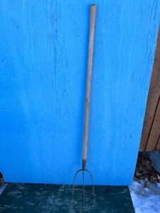 Vintage Hay Pitch Fork 3 Prong Tine Farm Tool 54 Long