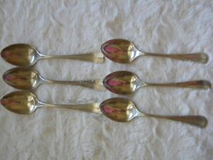 Vintage 6 Barker Bros Ltd England Sterling Demitasse Spoons