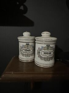 Pre 1930s Chase Porcelain Apothecary Jars