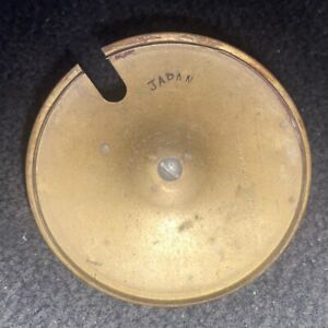 Vintage Brass Bowl Lid Marked Japan Rare Item 