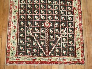 Antique Turkish Mudjar Melas Rug Size 3 7 X5 4 