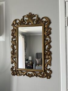 Vintage Syroco Ornate Gold Wall Mirror Hollywood Regency 20x30 Plastic Frame