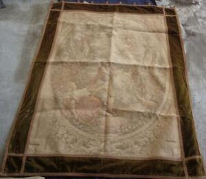 Beautiful Antique Wall Tapestry Velvet Edges Fully Lined Old Display Tapesry