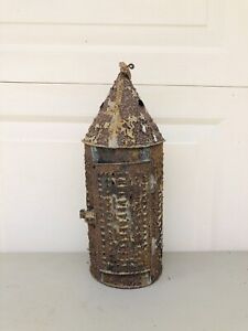Primitive Antique Punched Tin Lantern