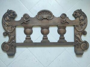 Antique T Te De Bed Wooden 19 Th Old Wooden Headboard 19th