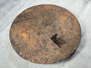 Antique Wood Cook Stove Iron Plate Lid 7 7 16 Dia Replacement Part Restore Pc