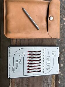 Vintage Vest Pocket Adding Machine Baby Calculator With Pouch And Stylus