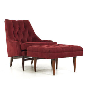 Milo Baughman For James Inc Mid Century Lounge Chair With Ottoman