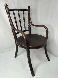 Fischel Art Nouveau Child Chair Bentwood Print Seating Factory Label
