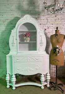 Painted Cottage Shabby Chic French China Cabinet
