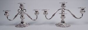 Reed Barton Francis I Candelabra X5691 Low 3 Light American Sterling Silver