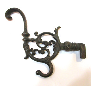 Antique 1890 S Victorian Hall Tree Or Wall Coat Rack Ornate Cast Iron 5 5 Hook