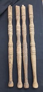 Architectural Salvage Wooden Spindles Balusters 4 Table Legs