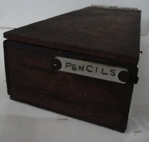 Antique Wood Cheese Box Folk Art Aafa Pencil Document Tramp Box Prim Early Ooak