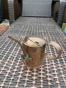 Victorian Vintage Copper Oil Watering Can Small Antique Needs Repair Project