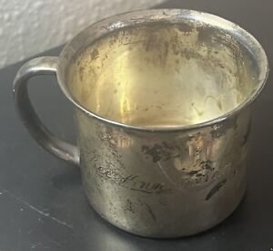 Vintage Baby Cup Towle Sterling Silver 777 Handle 1971 Engraved 1 4 Oz Handle
