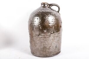 Antique Early Southern Alkaline Glaze Brown 3 Gallon Jug Catawba Valley 1800s