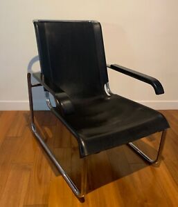 1960s Marcel Breuer S 35 L Leather Lounge Chair Distributed By Icf W Germany