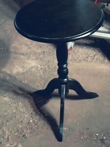 Small Wooden Side Table 15x24x15 Round