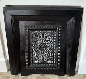  Victorian Cast Iron Fireplace Surround With Summer Cover