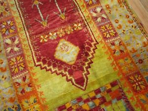 Antique Rare Turkish Melas Prayer Rug Size 4 7 X10 2 