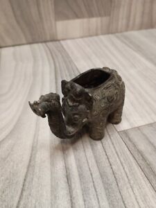Elaborate Chinese Bronze Elephant Incense Burner