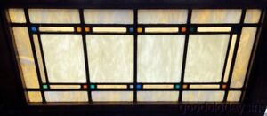 Antique Arts Crafts Craftsman Style Stained Leaded Glass Transom Windows 33 18