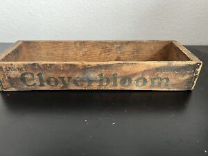 Vintage Cloverbloom Wooden Cheese Box Primitive Made In Usa