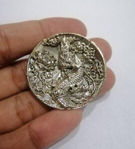Naga Coin Srisuttho Talisman Medal Dragon Rich Luck Buddhist Thai Amulet