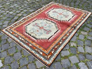 Turkish Handmade Wool Vintage Area Rug Bohemian Home Decor Carpet 3 3 X 5 1 Ft
