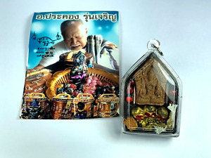 Khun Paen Skull Takrut Gold Leaf Yant Pendant Sex Appeal Talisman Thai Amulet