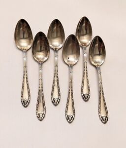 Six Dominic Half Sterling Demitasse Spoons