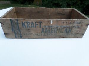Kraft Phenix American Wooden 10 1 Lb Cheese Box Primitive Rustic Decor Antique