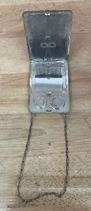 Antique Sterling Silver Ladies Purse Compact Mirror Coin Powder