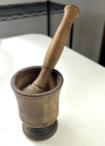 Small Wood Mortar And Pestle Farmhouse Antique
