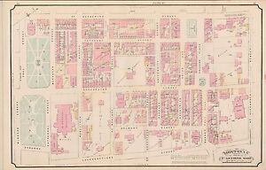 1890 Montreal Canada St Antoine Ward Dominion Sq Victoria Armoury Atlas Map