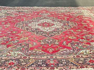 Oriental Hand Knotted Rug 1950 Age Approx 10x13