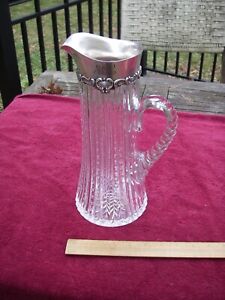 Fine Gorham Sterling Mounted Cut Glass Lemonade Pitcher S2782 Dated 1898