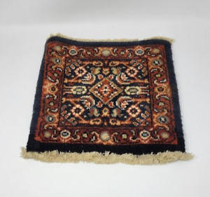 Royal Bidjar Rare Vintage 13 X13 Square Wool Fringed Sample Oriental Rug