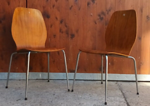 Teak Stackable Chair Vintage Dining Chair Chair Danish Grasaasen Norway 60s 1 38
