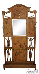 63336ec French Art Nouveau Style Inlaid Hall Rack