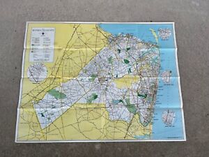 Official Map And Guide Of Monmouth County Nj 1989 36 X 27 Rare Map 